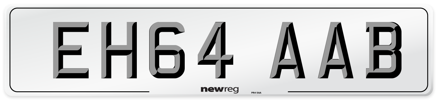 EH64 AAB Number Plate from New Reg